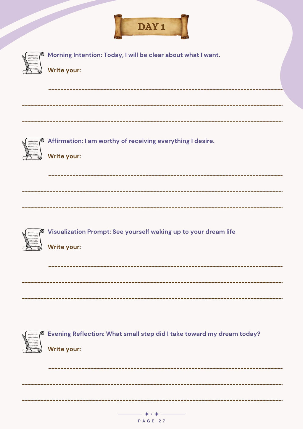 The Art of Manifesting - 30-Day Digital Manifestation Journal and Guide for Goal Setting, Clarity & Abundance